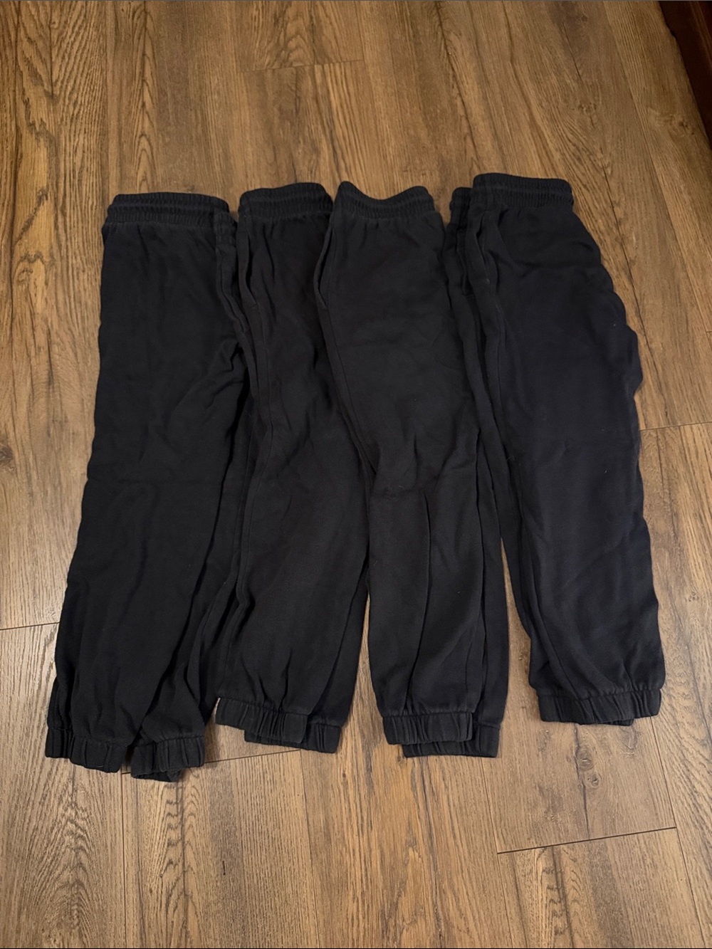 Kids Black Elastic Waist Jogger Pants